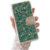 VLQI Cover Libro Glitter compatibile con realme C21Y Brillantini Diamanti Strass Custodia Portafoglio Flip Magnetica Antiurto con Porta Carte Donna Ragazza Accessori Cellulari - Verde