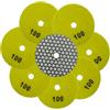 QUEFORET Dischi Diamantati per Lucidatura Grana 100-8 Pezzi Tamponi Lucidatura 100mm per Granito Marmo Quarzo Pietra a Secco