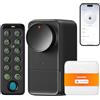 SwitchBot WiFi Smart Lock Pro con Tastiera Touchscreen, Serratura di Impronte Digitali, Chiusura Elettronica Bluetooth, IP65, Adatta di Bloccaggio, Matter Alexa Google