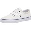 Polo Ralph Lauren Faxon X, Scarpe da Ginnastica Uomo, Bianco/Newport Navy Pp, 46 EU