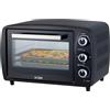ICQN Mini forno compatto da 15 litri, 1200 W, timer da 60 minuti, 3 funzioni di cottura, 90°-230°C, piccolo forno da campeggio, antracite, 2 anni di garanzia