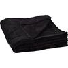 Relaxdays Morbida coperta extra large in poliestere, pile lavabile a 30°C, HLP: 1 x 200 x 220 cm, nero
