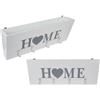 DRW Appendiabiti appesi con spazio per lettere in legno bianco home 5x40x16 cm
