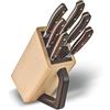 Victorinox Ceppo portacoltelli Grand Maître in legno di faggio, 6 pezzi (coltello da cucina, forchetta), acero
