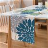 LRartdeco Runner Tavola Moderno Blu Navy e Verde 40x140cm Centro Tavola Floreale Runner da Tavolo Lavabile Rettangolare 1 Pezzo Lino Runner Tavola per Cucina Sala da Pranzo Tavolo Decorazione