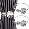 Uoocg 2 fermatenda, argento, metallo, stile moderno, accessorio per interni, soggiorno, camera da letto (foglia di loto)