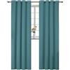 YSTELLAA Tende 100% Oscuranti Per Interni 2 Pezzi, 140×280cm, Effetto Lino, Tende Termiche, Con Anelli, Tenda Termica Isolante Freddo E Caldo, Fonoassorbenti, Moderne, Verde