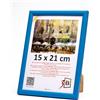 3-B Cornice portafoto MAUI - Blu chiaro - 15 x 21 cm (A5) - Cornice in legno, cornice per documenti con vetro acrilico