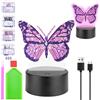 Homgaty Diamond Painting Kit Completo con Luce Notturna Bambini, Giochi Creativi per Bambine 5-12 Anni, 16 Colori LED Regolabile, Regalo per Natale/Compleanno Tanti Disegni (Farfalla Viola)