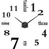 SSyang Grande Orologio da Parete Fai da Te,3D Grande Orologio da Parete DIY Acrilico Specchio Face Frameless Silent Modern Orologio da Parete,per Famiglie,Hotel,Uffici,Ristoranti DIY Orologi da Parete(Nero)