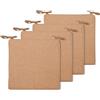 BESTORI Set 4 Cuscini Sedia da Cucina 40 x 40 cm Comoda e Spessa Cuscini Coprisedia da Cucina Lavabili Sfoderabile con Cerniera per Soggiorno, Camera da Letto Marrone