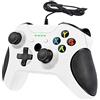 Hovlia Controller cablato per Xbox One, controller di gioco cablato a doppia vibrazione USB Xbox One, compatibile con Xbox One/S/X/PC Windows 7/8/10, con jack audio da 3,5 mm (bianco)