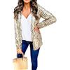 XIXIMAON Giacca da donna Blazer con paillettes Brillante Giacca Cappotto con paillettes Top Chic per discoteca serata party Clubwear, oro, XL