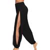 Generic Pantaloni estivi harem boho da donna casual hippie casual pantaloni a gamba larga per le donne leggeri a gamba divisa elegante pantaloni da donna per lavoro con spacco laterale gamba aperta 2024