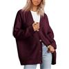 CYXZX Cardigan Cocoon in cashmere, maglioni in cashmere da donna, maglioni leggeri con bottoni oversize aperti sul davanti (Color : Red, Size : XXL)