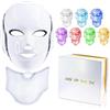 benshop Maschera LED per il Viso, Collo, Décolleté, 7 Colori, Terapia della Luce, Trattamento Facciale per il Ringiovanimento e Cura della Pelle