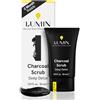 Lumin Scrub Viso Uomo Esfoliante (30 mL) - Azione Detergente al Carbone Attivo