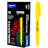Campus - Evidenziatori Fluorescenti, penna marcatore con punta smussata, confezione da 10 evidenziatori a base d'acqua, evidenziatori di colore neon (giallo)