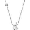 Engelsrufer Collana da donna in argento sterling con ciondolo lettera D - tempestata di zirconi - regolabile in due lunghezze - Lunghezza: 44 cm, Länge 40 + 4 cm, Argento sterling, Zirconia cubica