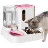 SCOOVY Dispenser Di Cibo Per Gatti, Distributore Di Acqua Per Alimenti 2 In 1 Trasparente Automatico, Dispenser Di Cibo Per Animali Domestici Antiscivolo, Grande Capacità Staccabile Facile Installazione Ciot