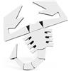 Ricreo Accessorio Logo Scorpione compatibile con Abarth 500/595/695, Badge per Diffusore Posteriore, Stemma per Fiat Griglia, Emblema Distintivo di Alta Qualità e Durabilità (Bianco)