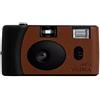 Yashica YAS-SACMF3-BR, Snapshot Art - Set di fotocamere con pellicola da 35 mm, Pelle marrone nera
