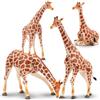 TOYMANY Set di 4 giraffe per la famiglia di animali, safari, giraffe realistiche, giocattoli della giungla, animali in plastica, zoo giungla foresta selvaggia, per giocare o come decorazione