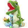 MorisMos Dino Peluche Gigante XXL, 50cm Peluche Dinosauro con Kawaii Drago Baby Morbido Animali di Peluche Grande Teddy Regalo per Ragazzi Ragazze Compleanno