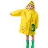 amo nenes Impermeabili per Bambini Ragazzi Ragazze, Leggero Giacca da Pioggia, Riutilizzabile Poncho Antipioggia com Cartone Animato, con Copertura per Lo Zaino, Sportivo, Unisex, 1-12 Anni, L Coniglio