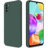 GiiYoon Cover per Samsung Galaxy A41 Custodia in Silicone, Custodia Antiurto Case Sottile in Silicone TPU con Strato Interno in Fibra e Protezione della Fotocamera, Verde