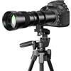 Lightdow Teleobiettivo 420-800mm f/8,3-16 per Canon EF, Messa a Fuoco Manuale Lente, Zoom Obiettivo per Canon Rebel SL2 SL1 T8i T7 850D 800D 750D 4000D 2000D 90D 77D 6D 5D 1D Fotocamera Reflex DSLR