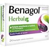 Benagol Herbal Gusto Frutti Di Bosco, Integratore Difese Immunitarie a Base di Vitamina C e Zinco con Echinacea e Sambuco, Azione Emolliente e Lenitiva, per il Sistema Immunitario, 24 Pastiglie