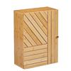 Relaxdays Mobiletto da Bagno Pensile, Ripiano Regolabile, Armadietto da Parete, in bambù, HLP: 55 x 40 x 20 cm, Naturale
