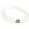 DRW Figura ovale con un cuore bianco e argento 20x10x16 cm
