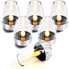 Civikyle 6 candele a LED, elettriche, ricaricabili, a energia solare, tremolante, per esterni, resistenti alle intemperie, giardino, terrazza, balcone, decorazione