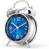 Lafocuse Metallo Sveglia Forte per Dormiente Pesante, Doppia Campana Grande, con Luce Notturna, Sveglia da Comodino Analogica Silenziosa, Orologio da Tavolo Batteria senza Ticchettio 16cm, Blu