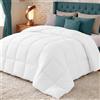 Utopia Bedding Piumone 140 x 200 cm 370 GSM, Piumino singolo, Piumino Letto Singolo, Trapunta Singolo 100% Microfibra (Bianco)