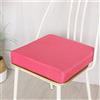 FANSU Cuscino per Seduta in Memory Foam Comfort, per Supporto Lombare e Yoga, per Fianchi, Coccige, Sgabello da Bar, Adatto per Casa, Seggiolino Auto, Sedia da Ufficio (40x40x8cm,Rosso-Rosa)