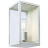 VR VETRINEINRETE Vetrineinrete® Applique da muro per esterno stile rustico lampada da parete attacco E27 per facciata terrazzo giardino (Bianco)