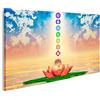 islandburner Quadro Moderno Loto Sacro e Chakra Stampa su Tela - Quadro x poltrone Salotto Cucina mobili Ufficio casa - Fotografica Formato XXL