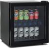 ICE KING DF48KE 49L - Mini frigo da tavolo, per birra, vino e bevande, con porta in vetro, ecologico, colore: nero