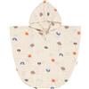 LÄSSIG Poncho da bagno in mussola per bambini con cappuccio/Muslin Poncho Blossom Nature