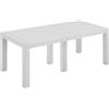 ARETA - Tavolo da giardino Rettangolare Vulcano 200 Bianco Linea Design - h72x200x100 cm