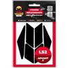 FEAR THE YELLOW BEAR YELLOW BEAR FYB© - Kit 5 adesivi riflettenti reposizionabili, compatibili con casco LS2 Advant X™, 3M™ Technology, colore: Nero