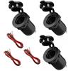 Libershine Presa Accendisigari Auto Adattatore Universale Impermeabile 12V / 24V DC con Cavo di Collegamento da 1m per Accendisigari, per Moto, Barca, Auto, Pompe per Gonfiaggio Pneumatici, Aspira(3 Pezzi)
