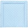 KraftKids - Materassino per fasciatoio in semicerchi bianchi su blu pastello, 75 x 70 cm (L x P)