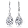Diamond Treats Orecchini Donna Argento 925 con Zirconi a Forma di Pera, Orecchini Pendenti in Argento Sterling 925 per Donna e Ragazza, Lunghi Orecchini a Goccia con Chiusura a Monachella