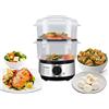 Beper BC.261 Vaporiera da 5 litri - Vaporiera Elettrica Con Timer per Cottura al Vapore di Riso, Pesce, Ravioli, Verdure, Carne - BFA Free