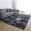 JURLEA Tappeti Soffici Tappeti per Soggiorno Tappeto Morbido Antiscivolo per Camere da Letto Moderne (120 x 160 cm, Nero Grigio)