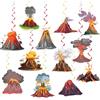 POMNUG 24 Pcs Lava Vortice Appeso Vulcano Spirali Soffitto Decorazioni Vulcano Lava Vulcano Decorazioni Appese per Partito Accessori Vulcano Compleanno Decorazioni